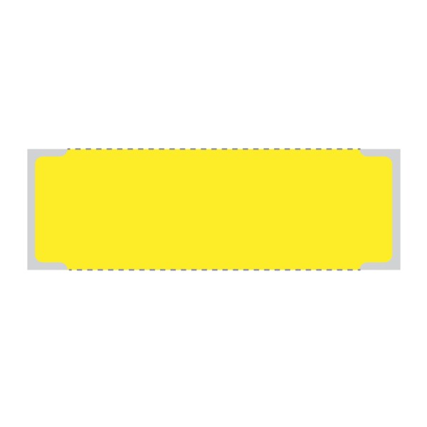 Intravenous Bag Labels, Thermal Double Notched 1" x 4" Yellow